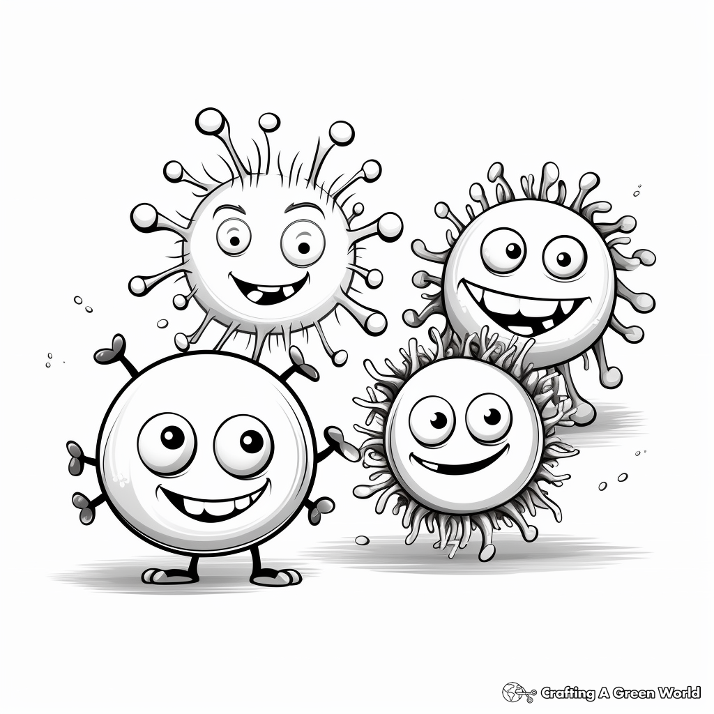 Amazing Virus Germ Coloring Pages 3