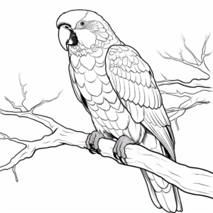 Amazonian Macaw Species: Diversity Coloring Pages 2