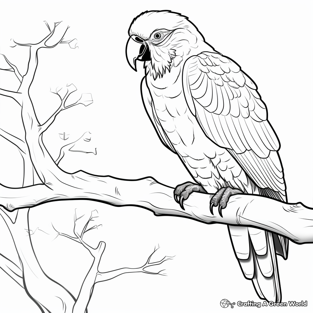 Amazonian Macaw Species: Diversity Coloring Pages 4