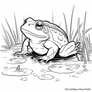 American Bullfrog Coloring Pages 2