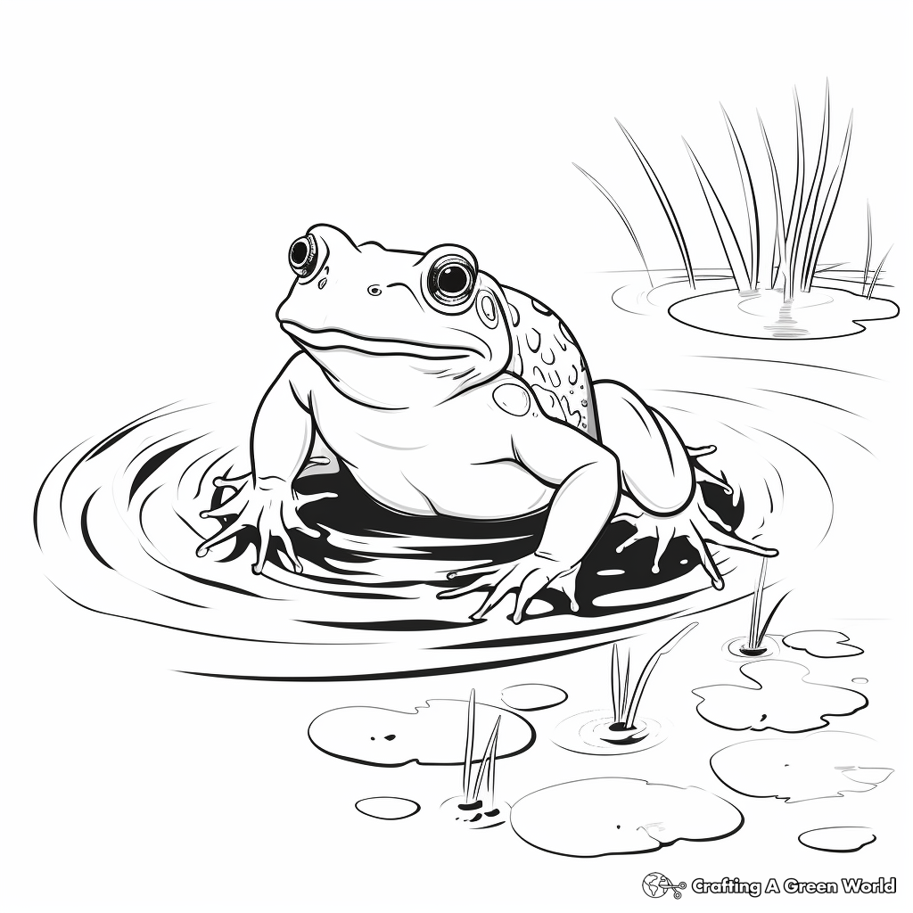 American Bullfrog Coloring Pages 4