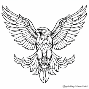 American Eagle Symbols and Emblems Coloring Pages 1