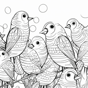 American Goldfinch Flock Coloring Pages: A Bird-Watcher's Delight 4