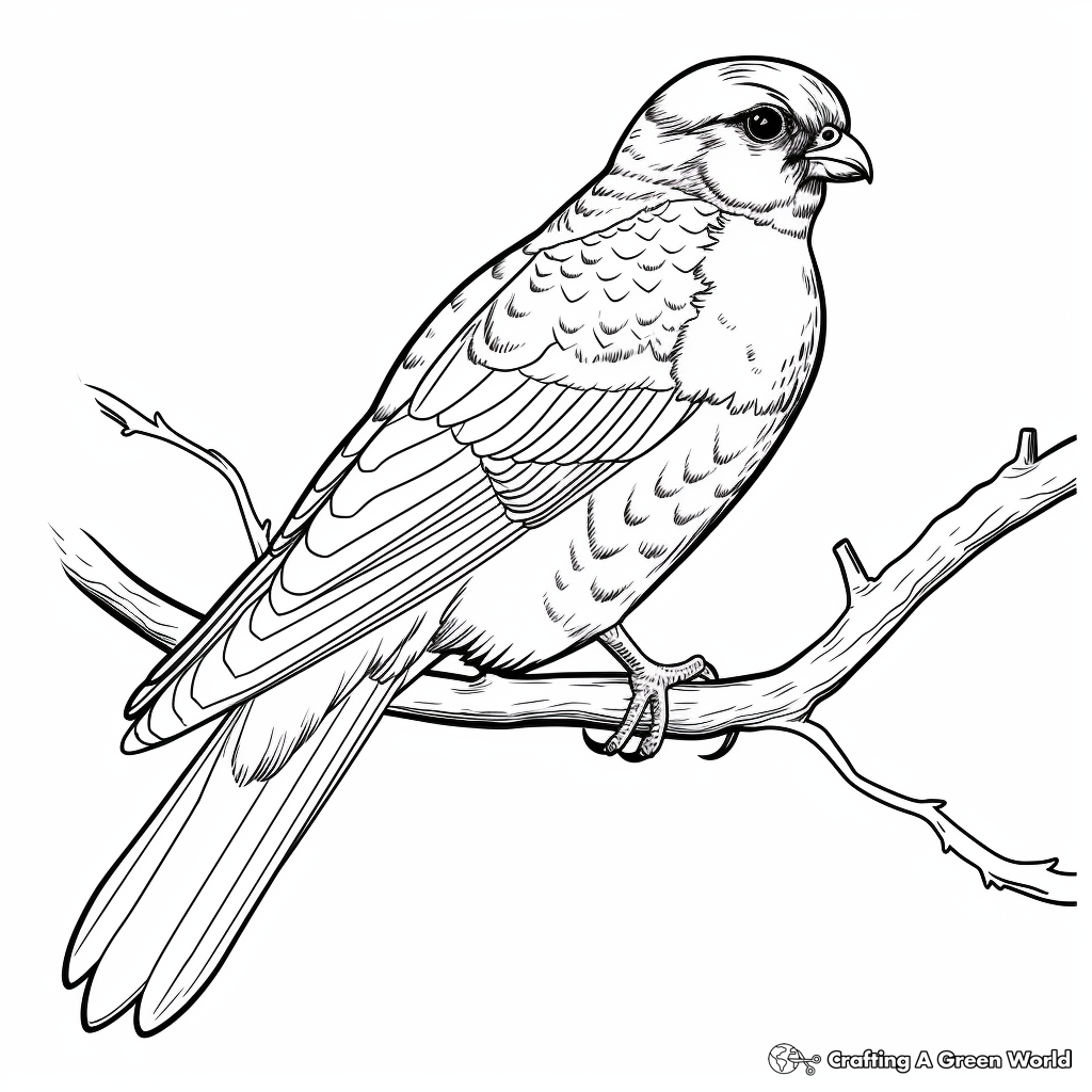 American Kestrel Falcon Coloring Pages 2