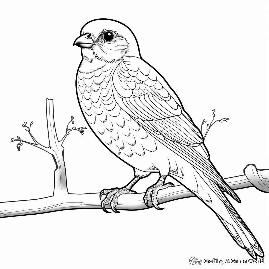 American Kestrel Falcon Coloring Pages 3