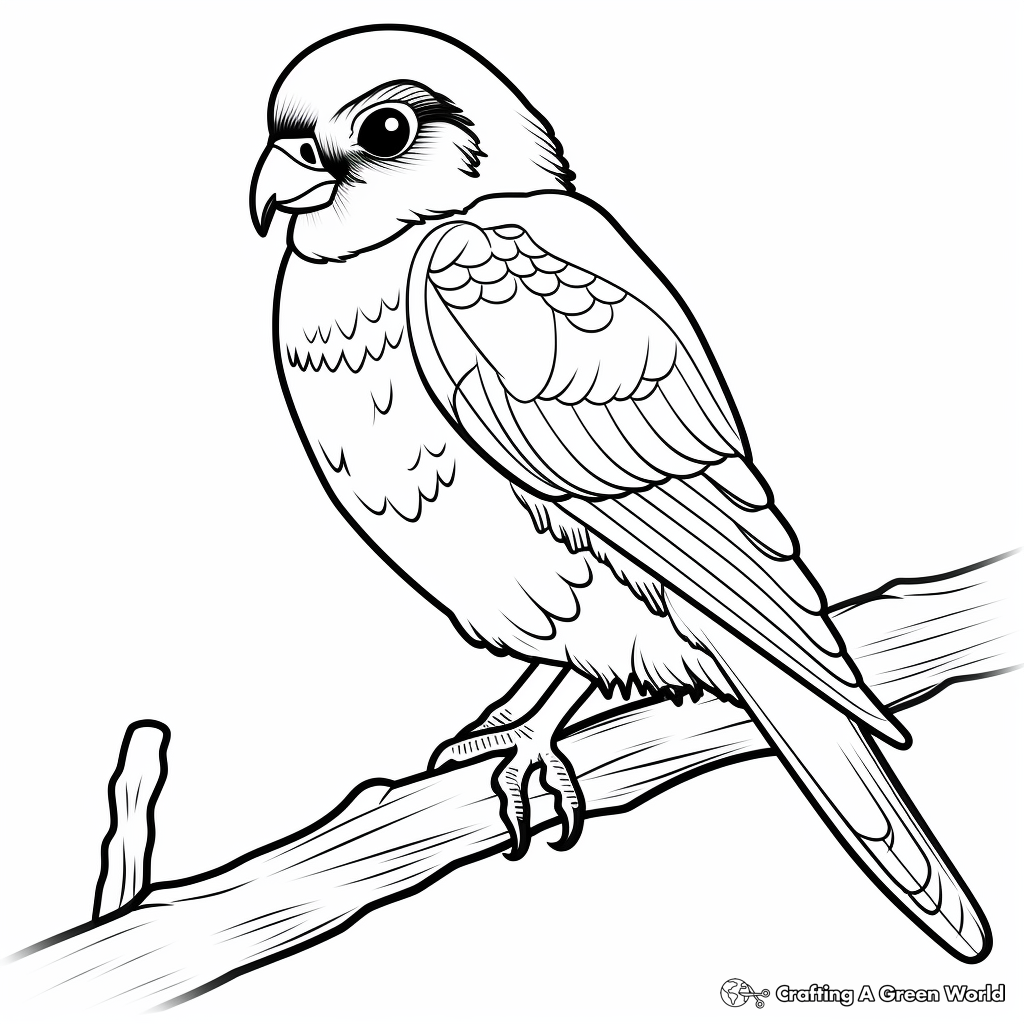 American Kestrel Falcon Coloring Pages 4