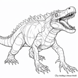 Anatomical Sarcosuchus Study Coloring Pages 1