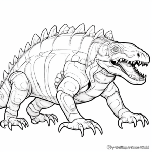 Anatomical Sarcosuchus Study Coloring Pages 3