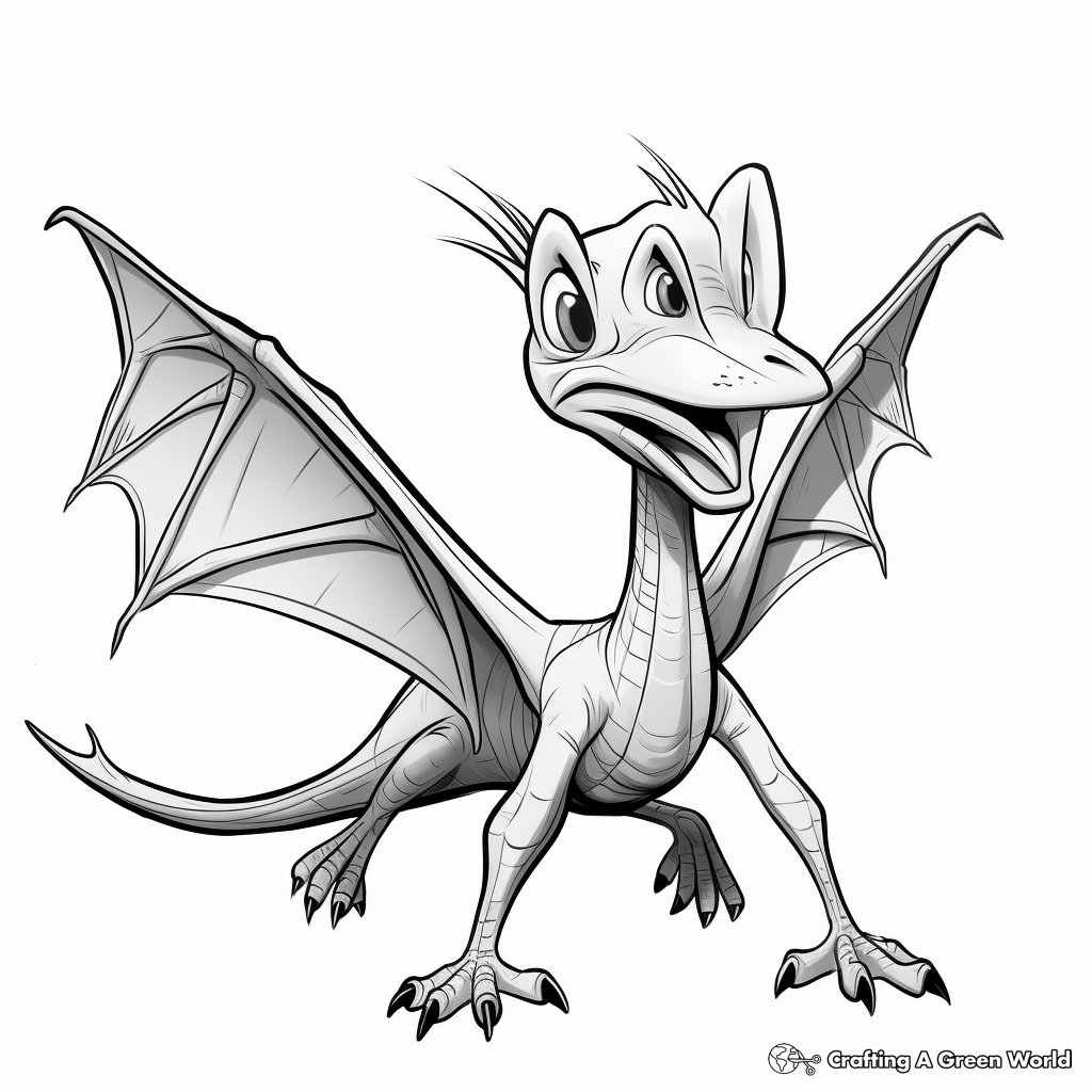 Anatomically Accurate Pterodactyl Coloring Pages 3