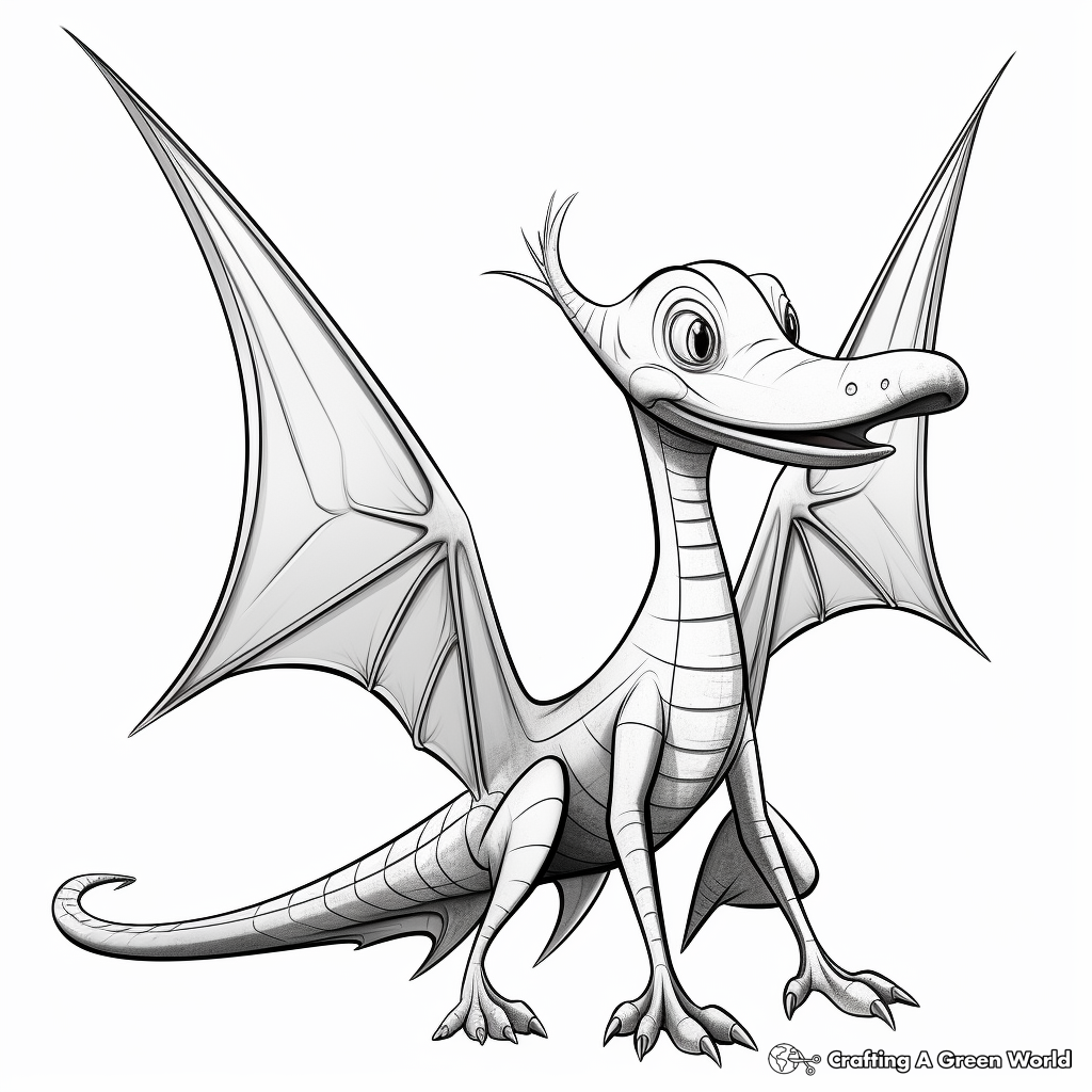 Anatomically Accurate Pterodactyl Coloring Pages 4