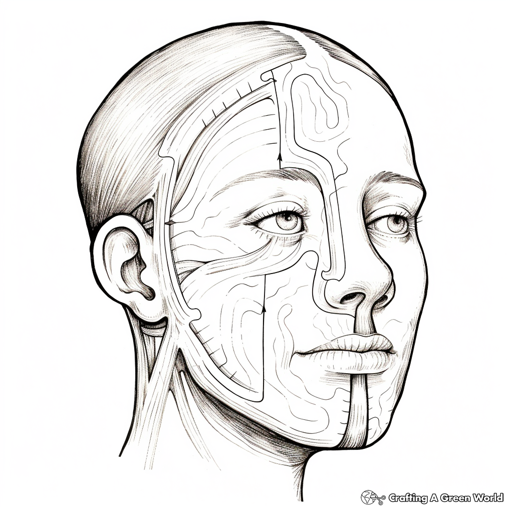 Anatomy-Based Human Nose Coloring Pages 1