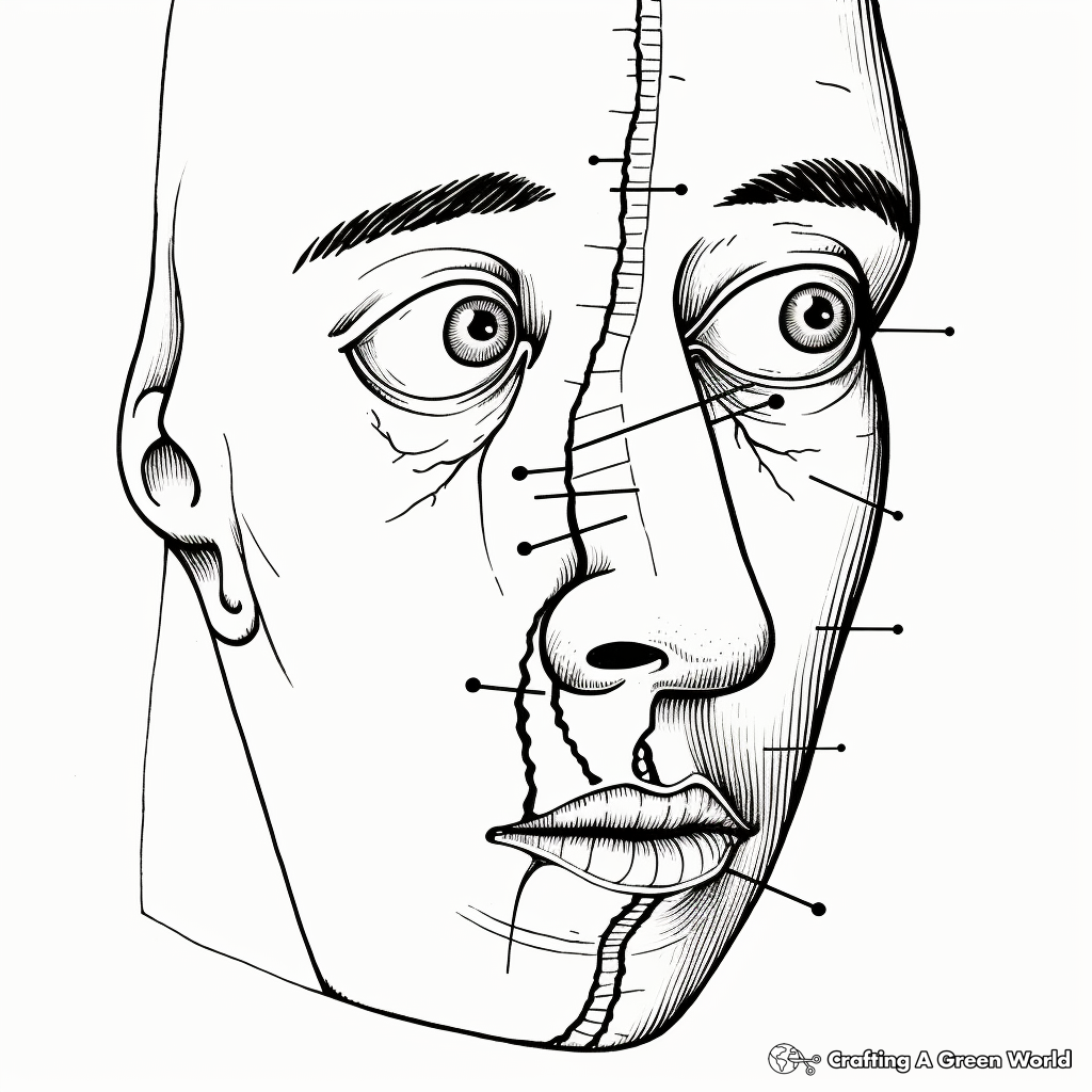 Anatomy-Based Human Nose Coloring Pages 2
