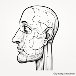 Anatomy-Based Human Nose Coloring Pages 4