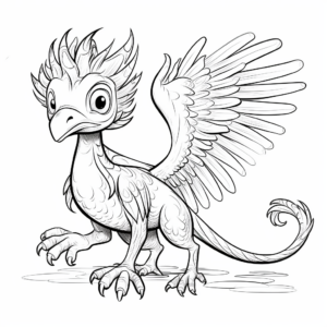 Ancient Chinese Microraptor Artifact Coloring Pages 2