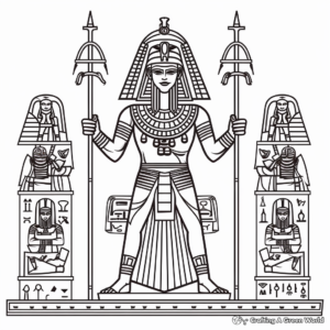 Ancient Egyptian Gods and Goddesses Coloring Pages 2