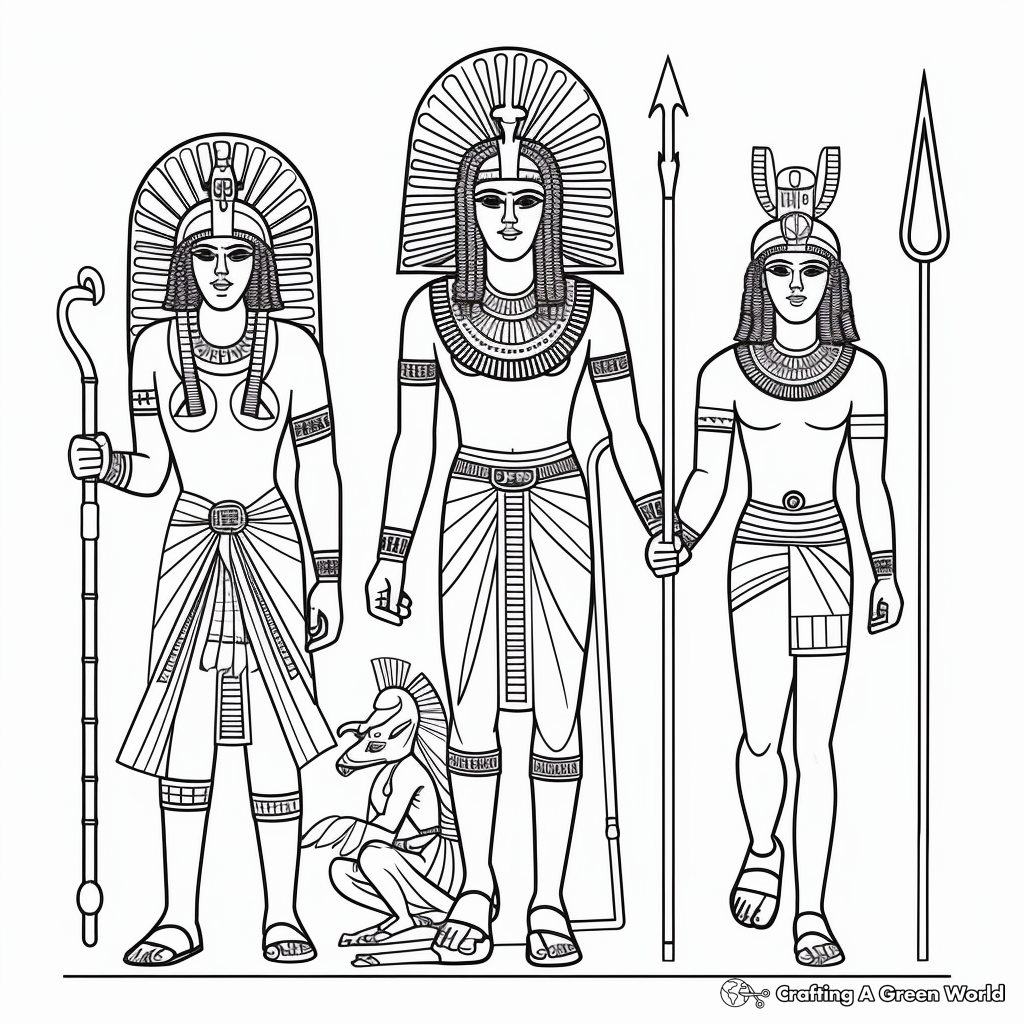 Ancient Egyptian Gods and Goddesses Coloring Pages 3