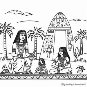 Ancient Egyptian Lifestyle Coloring Pages 1