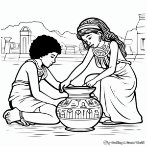 Ancient Egyptian Pottery Coloring Pages 2