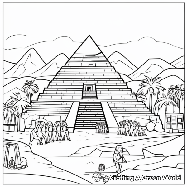 Ancient Egyptian Pyramids Coloring Pages 1