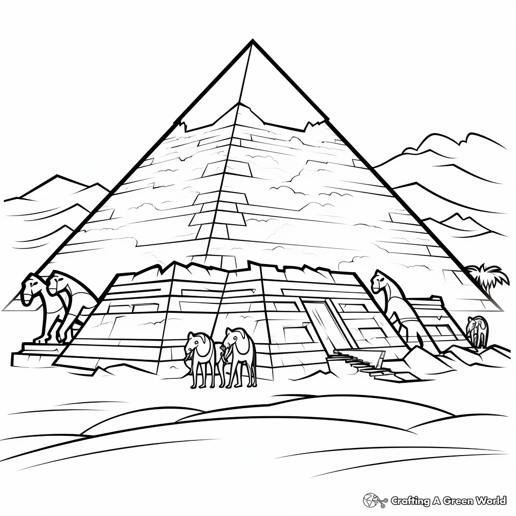 Ancient Egyptian Pyramids Coloring Pages 2
