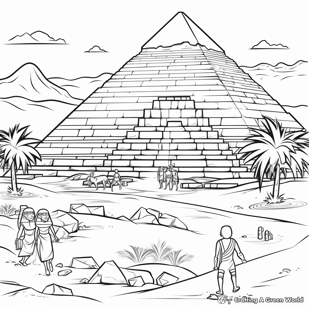 Ancient Egyptian Pyramids Coloring Pages 3