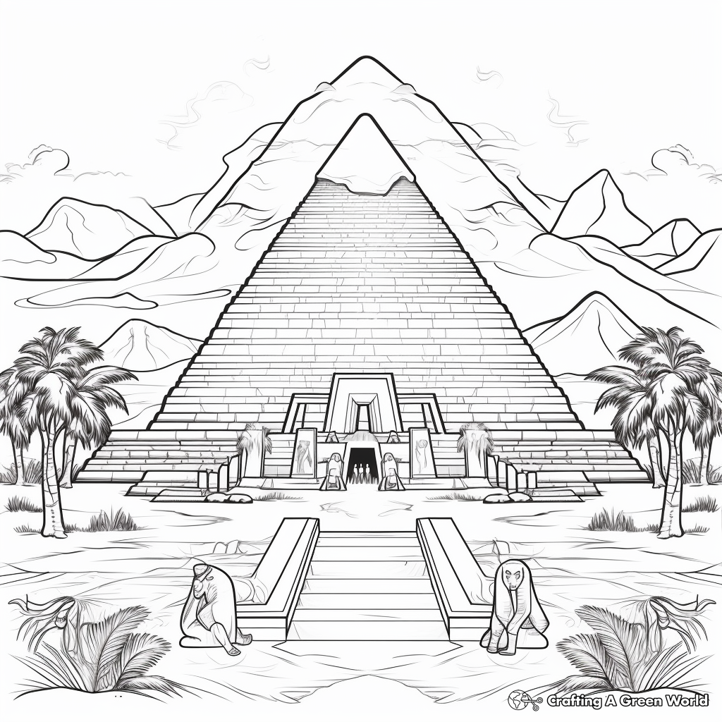 Ancient Egyptian Pyramids Coloring Pages 4