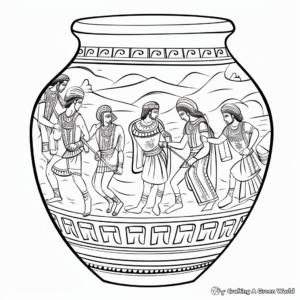 Ancient Greek Pottery Coloring Pages 2