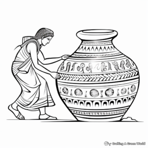 Ancient Greek Pottery Coloring Pages 3