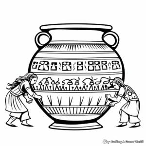 Ancient Greek Pottery Coloring Pages 4