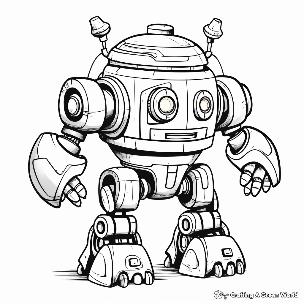 Ancient Mythical Robot Coloring Pages 1