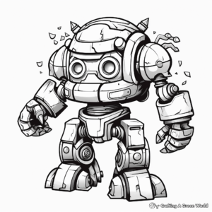 Ancient Mythical Robot Coloring Pages 2