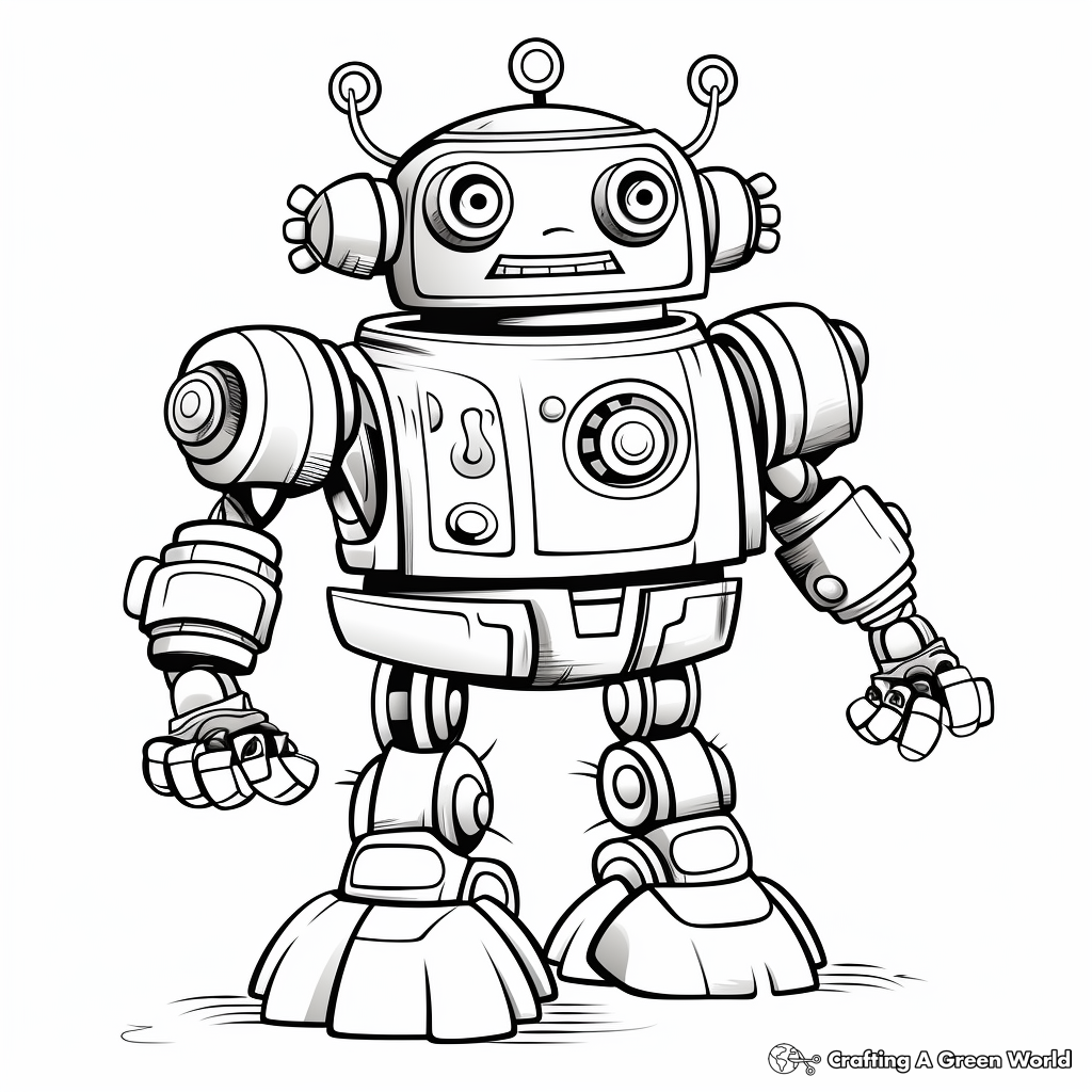 Ancient Mythical Robot Coloring Pages 3