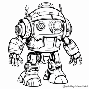 Ancient Mythical Robot Coloring Pages 4