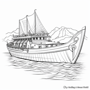 Ancient Phoenician Ship Coloring Pages 3
