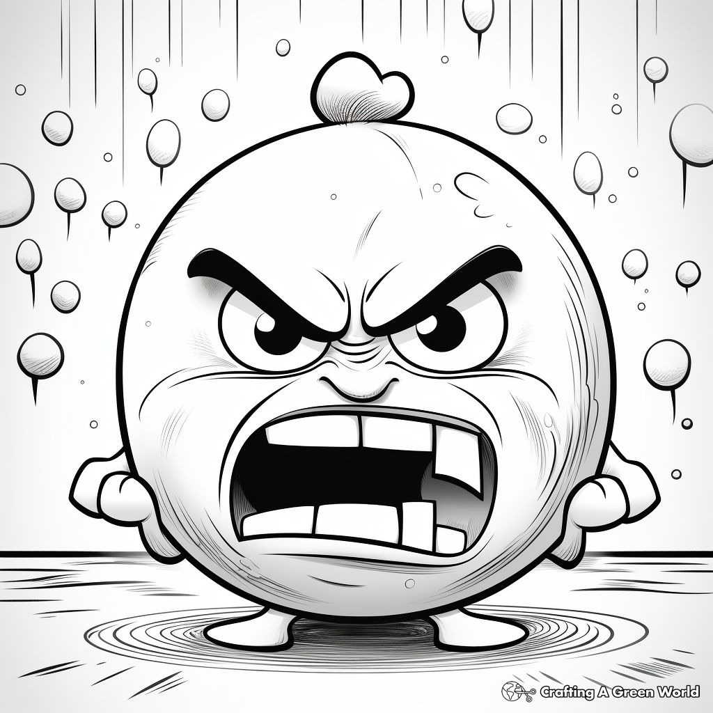 Angry Faces Coloring Pages for Stress Relief 3