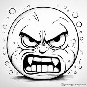 Angry Faces Coloring Pages for Stress Relief 4