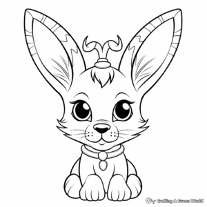 Animal Ears Coloring Pages: Rabbit, Cat, Dog 1