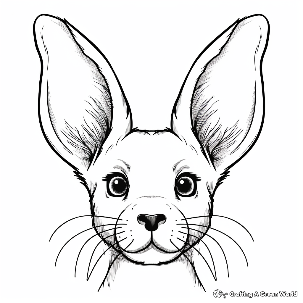 Animal Ears Coloring Pages: Rabbit, Cat, Dog 2
