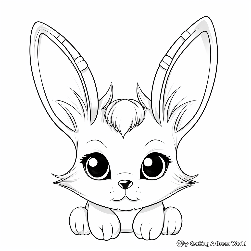 Animal Ears Coloring Pages: Rabbit, Cat, Dog 3