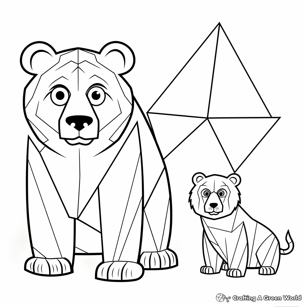 Animal Shapes Using Trapezoids Coloring Pages 4