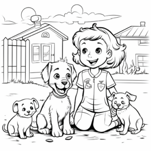 Animal Shelter Heroes Coloring Pages 2
