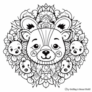 Animal-Themed Mandala Coloring Pages 4