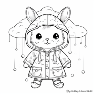 Animal Themed Raincoat Coloring Pages 1