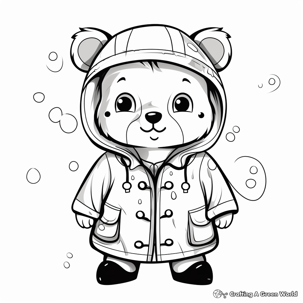 Animal Themed Raincoat Coloring Pages 3