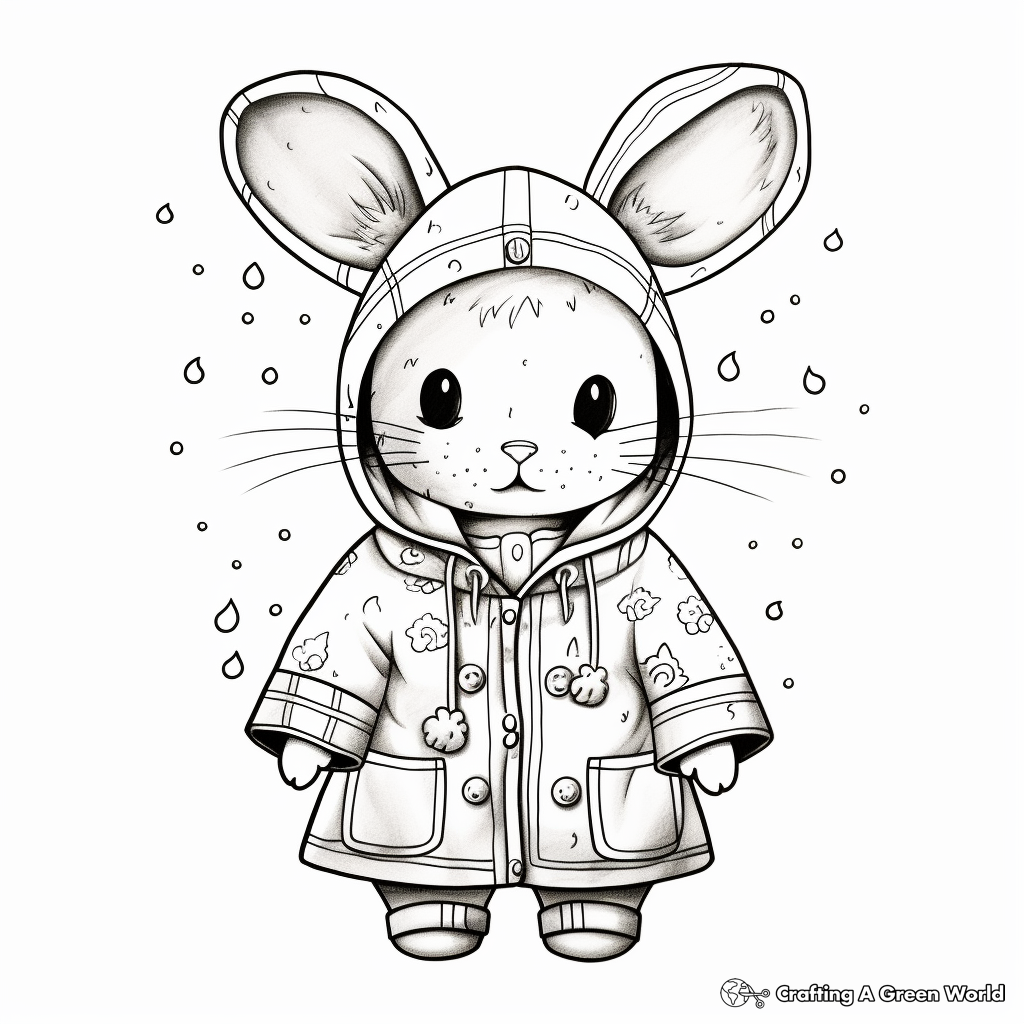 Animal Themed Raincoat Coloring Pages 4