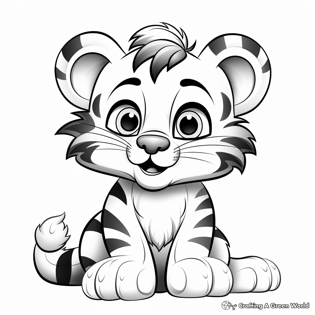 Animated Baby Tiger Coloring Pages 3