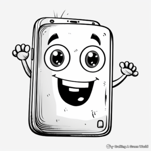 Animated Cartoon Phone Coloring Pages 3