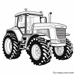 Animated Cartoon Tractor Coloring Pages 1