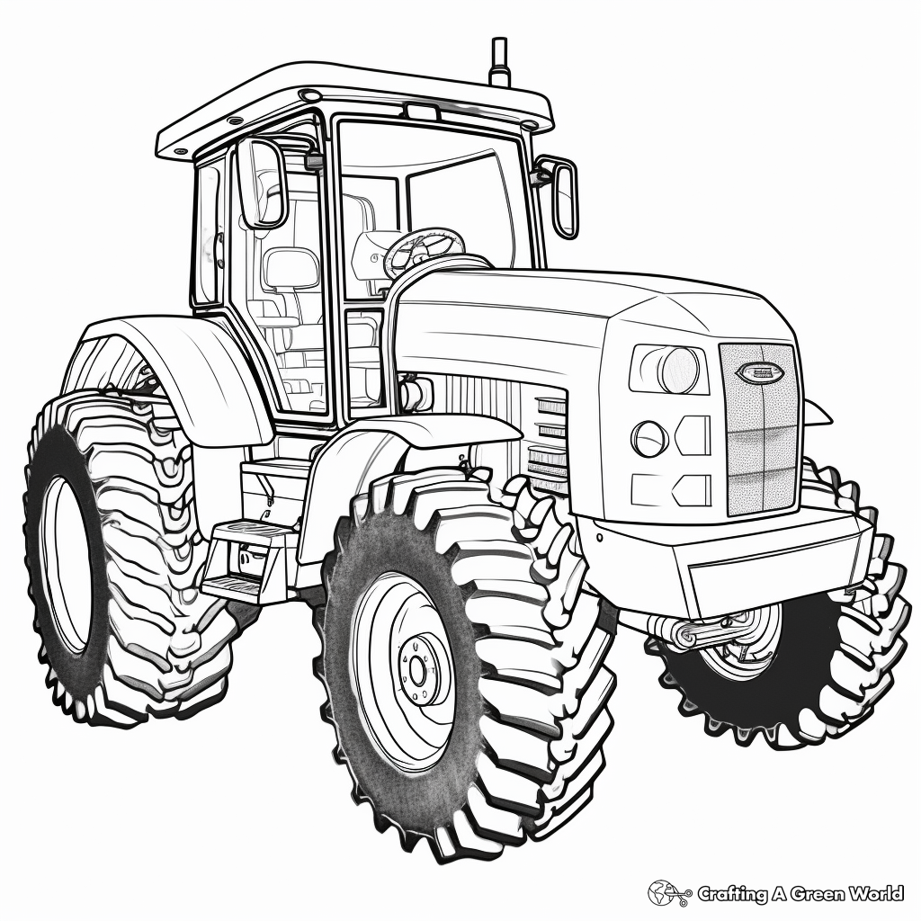 Animated Cartoon Tractor Coloring Pages 2