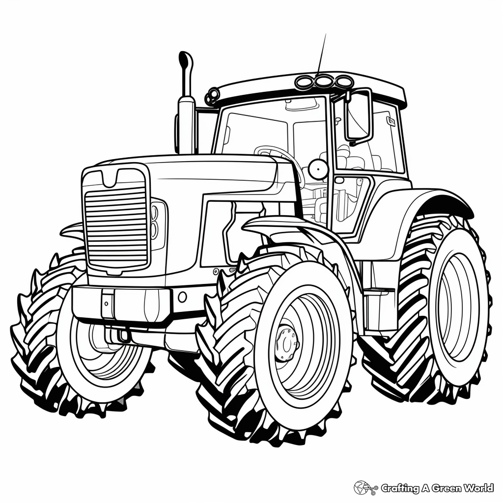 Animated Cartoon Tractor Coloring Pages 3
